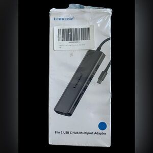 Lemorele 8 in 1 USB-C hub, multiport adapter